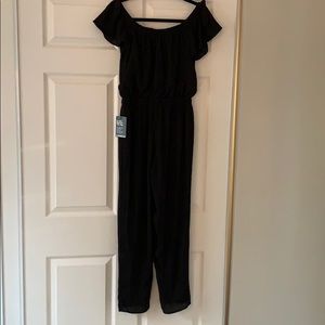 Black one piece pant romper